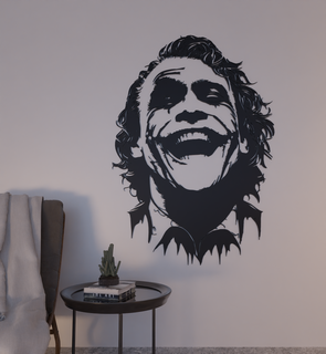joker dc 2d wall art decoration Art silhouette marvel ucm home inteior 3d print model - Mito3D