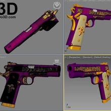 burlone pistola 3d print model - Mito3D