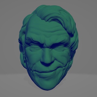 joker head heath ledger guason arkham laught dc super villain batman 3d print model - Mito3D