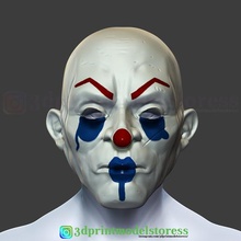 joker scagnozzi cavaliere oscuro maschera da clown costume casco strumento di morte film cosplay batman mucca 3d print model - Mito3D