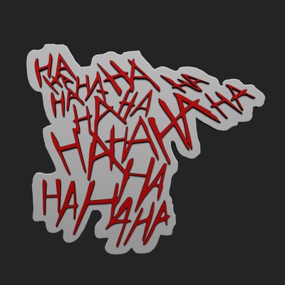 joker laugh haha batman mask covid face comic darknight 3dprint printable 3d print model - Mito3D