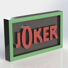 joker plaque art batman taiced 3d print model - Mito3D