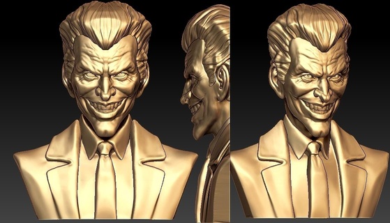 Joker Porträt 3d print model - Mito3D