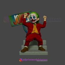 joker stylized statue movie dc comic art clown dark knight manga anime comiccon batman joaquin phoenix 2019 3d print model - Mito3D