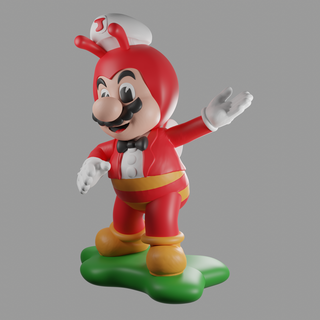 Jollibee Mario bros Super Kunst Spielzeug Biene Film 3d print model - Mito3D