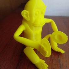 alegre chimpance mono platillos juguete historia 3d print model - Mito3D