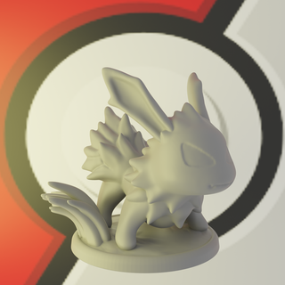 jolteon chibi eléctrico pokemon figura pokedex 3d print model - Mito3D