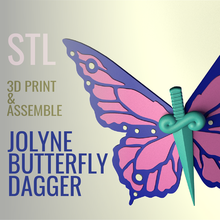 Jolyne mariposa daga artilugio jojo 39 s extraño aventuras tatuaje ventilador Arte 3d print model - Mito3D