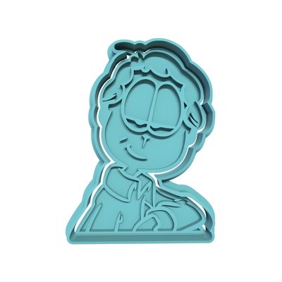 jon cookie cutter home garfield christmas bakery mold cake cookies stamp cat cartoon funny clay 3d print model - Mito3D