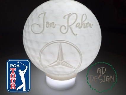 jon Rahm Golf Ball Teelicht lesen Licht pga 3d print model - Mito3D