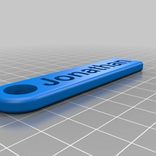 jonathan flat keychain customized accessories 3d print model - Mito3D