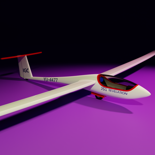 jonker js-1 revelation glider sailplane miniature art paintable resin toy air soaring js1 collectable 3d print model - Mito3D