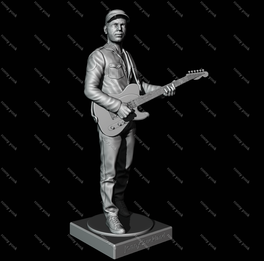 jonny bucklândia jogo frio 3dprinting músico legendas imprimível figura ação estrela rock violão pose mistura stl miniatura vinil brinquedos obj rocha n lista blues banda 3D print model - Mito3D