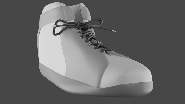 jordan esque estilo vida zapatos personaje lowpoly corte alto limpiar silicio ropa 3d print model - Mito3D
