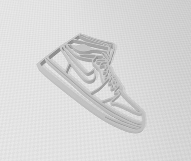 Jordanien 1 Mauer Kunst xxxl Luft Nike 3d print model - Mito3D