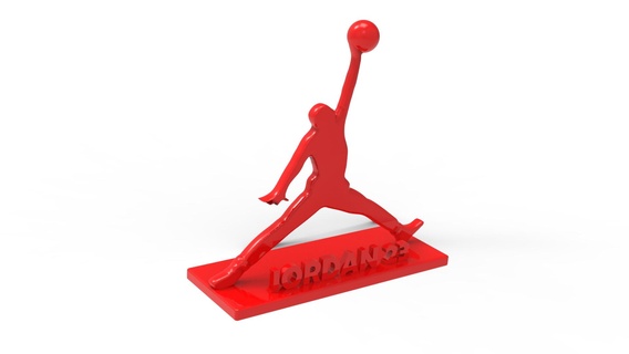 Jordânia base gadget esporte basquetebol esculpir escultura 3d print model - Mito3D