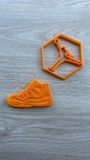 Jordânia cortador carimbo pacote biscoitos biscoito fundente arte padaria Bolinho deformado flokys memes foca real glacê tênis basquetebol 3d print model - Mito3D