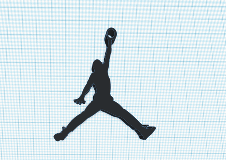 Jordânia chaveiro arte basquetebol esporte moda 3d print model - Mito3D