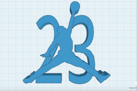 Jordanien Logo Kunst Basketball Ziege 3d print model - Mito3D