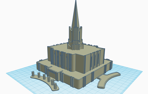 Jordan rivière Utah lds temple architecture 3d print model - Mito3D