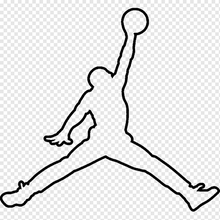 Jordanien Siluet Silhouette Basketball 3d print model - Mito3D