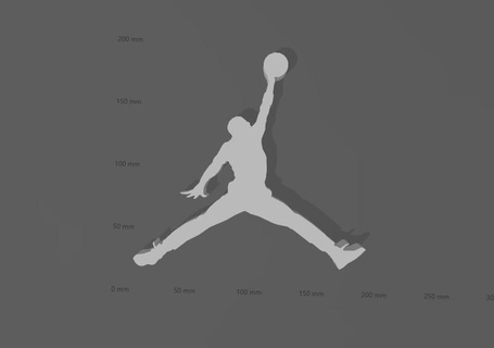 Jordânia parede decoração logotipo roupa malha nike basquetebol 3d print model - Mito3D