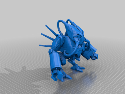 jorg mini-figure boss collectible cyborg mech model quake 2 quakecon strogg toy creatures 3d print model - Mito3D