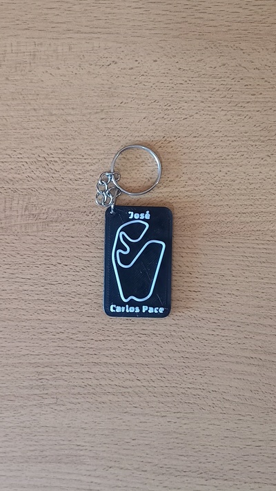 jose carlos pace circuit key chain rings keychain keychains f1 circuits 3d print model - Mito3D