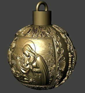 josef maria bebé Jesús Navidad ornamento pelota árbol decoración estacional invierno 3d print model - Mito3D