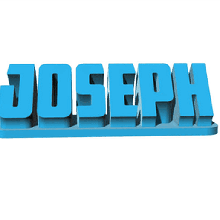 joseph desk plate 3d print model - Mito3D