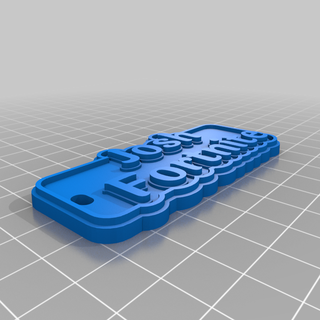 josh customized keychains 3d print model - Mito3D