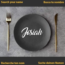josiah name banquet wedding communion dinner plate table decoration tablename 3d print model - Mito3D