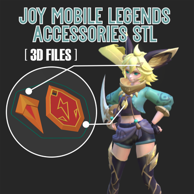 joy mobile legends hair clip pendant neclace - accessories cosplay 3d files stl necklace 3d print model - Mito3D