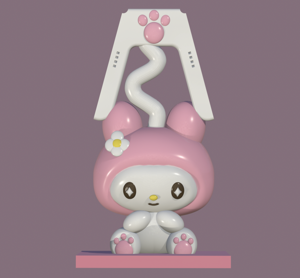 joycon stand melody sanrio cute pink kawaii lolita switch holder bunny soporte 3D print model - Mito3D