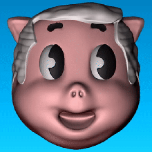 joyeux enojado gordo 2 1 animal juguetes cerdo bandedessine dessin dibujos animados 3d print model - Mito3D