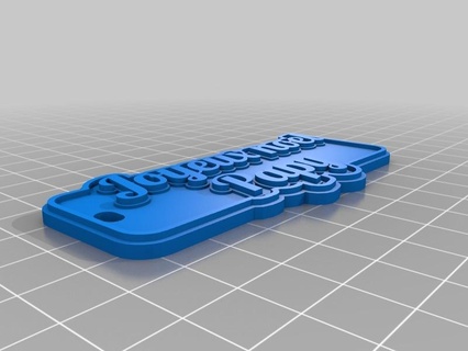 joyeux noel portachiavi personalizzato Portachiavi 3d print model - Mito3D