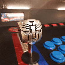 Joystick Transformer Logo Arkade Spitzen Video Spiel Videospiel Kabinett 80s Autobots Decepticons retro Karikatur Transformation Roboter Himbeere Pandora Box Gaming Stock 3d print model - Mito3D