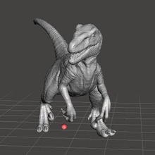 jp raptor dinosaur figure model animal creature wildlife 3d print model - Mito3D