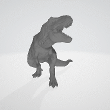 jp t rex dinosauri governato terra figura modello animale creatura 3d print model - Mito3D