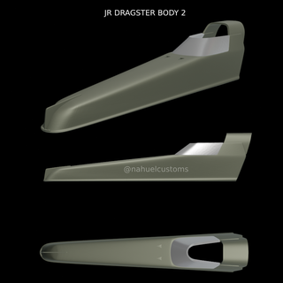 jr Dragster Körper 2 Spiel Junior ziehen Rennen Benutzerdefiniert Druckguss kustom rc Slot Modell Kit 3d print model - Mito3D