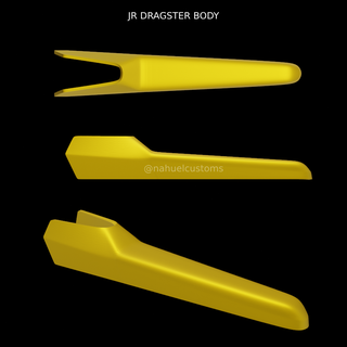 jr Dragster Körper Spiel Junior ziehen Rennen Benutzerdefiniert Druckguss kustom rc Slot Modell Kit 3d print model - Mito3D