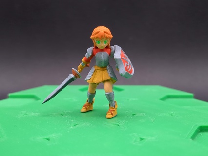 jrpg guerrero estoque proteger miniatura 28mm 32mm juguete mazmorras dragones resina escultura Sla figuritas dnd espada fantasía ttrpg anime combatiente 3d print model - Mito3D