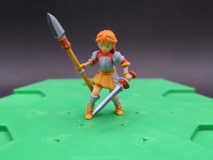 jrpg guerrero lanza estoque miniatura 28mm 32mm juguete mazmorras dragones resina escultura Sla figuritas dnd espada proteger fantasía ttrpg anime combatiente 3d print model - Mito3D