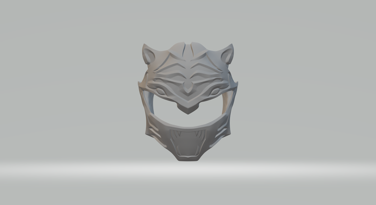 jtoku bianca energia ranger casco powerranger verde ibrido 3d print model - Mito3D