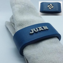 juan napkin ring personalized lauburu various rings custom names jolan 3d print model - Mito3D