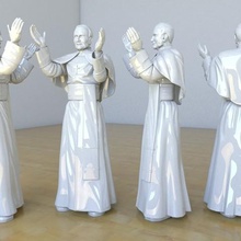 juan pablo seconda scultura casa dcor modello 3dm 3dprint catolic ecclsiastique maison 3d print model - Mito3D