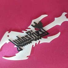 judas priest Anahtarlık çeşitli 3dlite serin gitar ağır anahtar zinciri metal şablon 3d print model - Mito3D