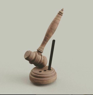 judge's hammer pencil lawyer judge gavel 3d print model - Mito3D