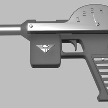 judge dread law giver pistol art 3d print model - Mito3D