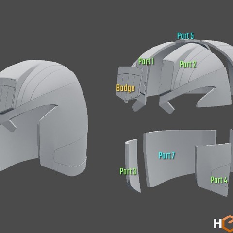 judge dredd-Helm Mode cosplay 3D print model - Mito3D